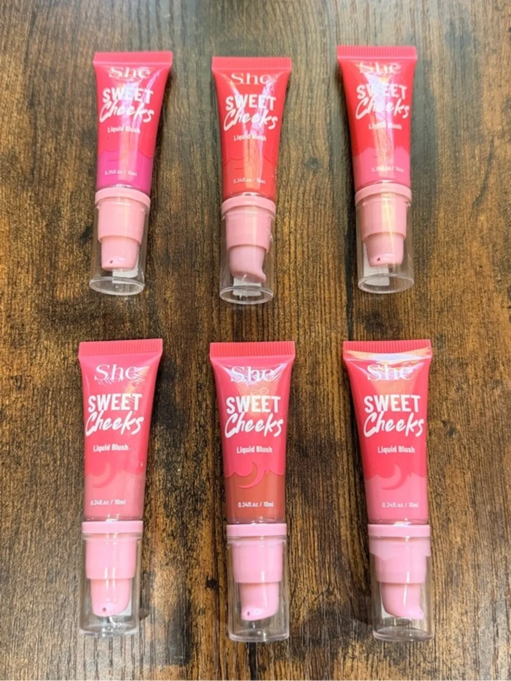 SHE Sweet Cheeks Liquid Blush Set. Shades 1-6